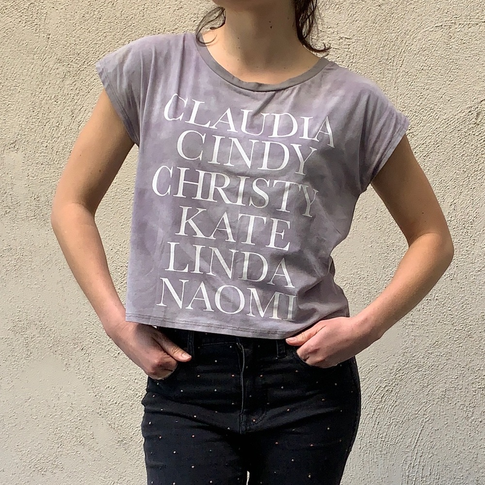 Supermodel t-shirt gray Cindy Crawford